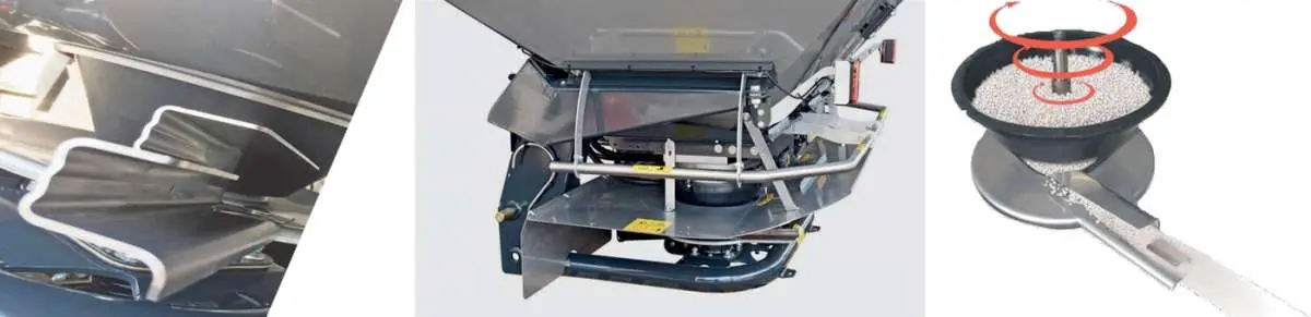 Układ dozujący VIBRO FEED w rozsiewaczu Gaspardo ZENO 18